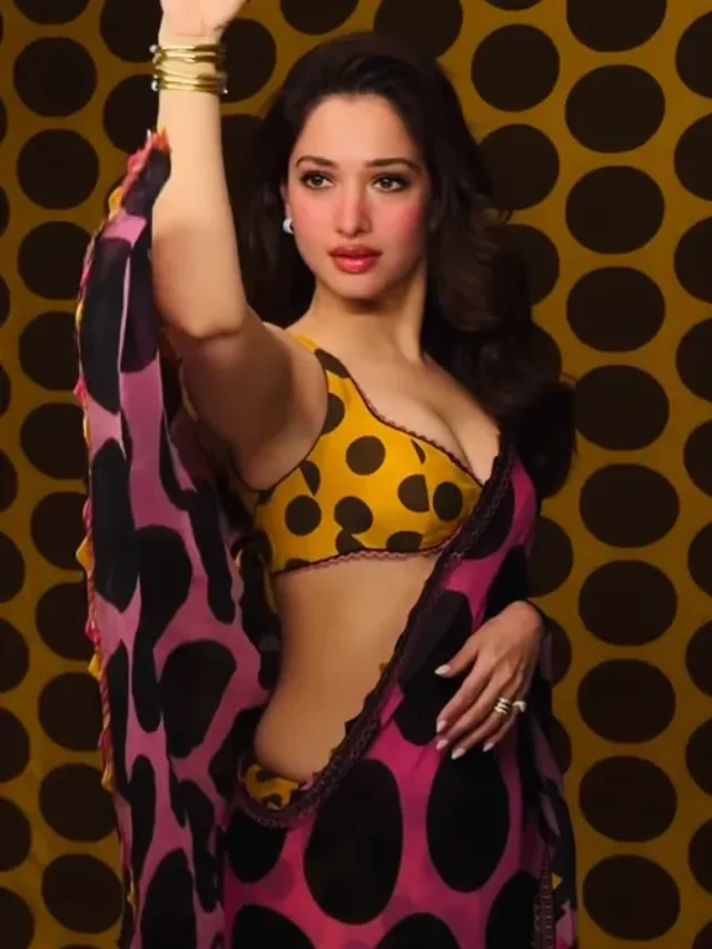 Tamannaah Bhatia का Polka Dot Saree Look Viral, फैशन में फिर लौटा Retro Trend
